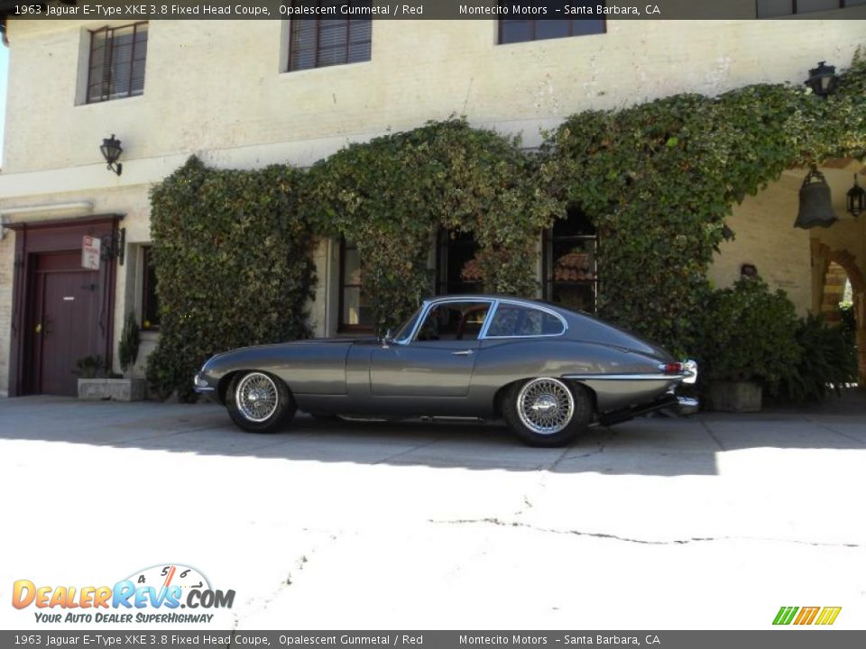 1963 Jaguar E-Type XKE 3.8 Fixed Head Coupe Opalescent Gunmetal / Red Photo #19