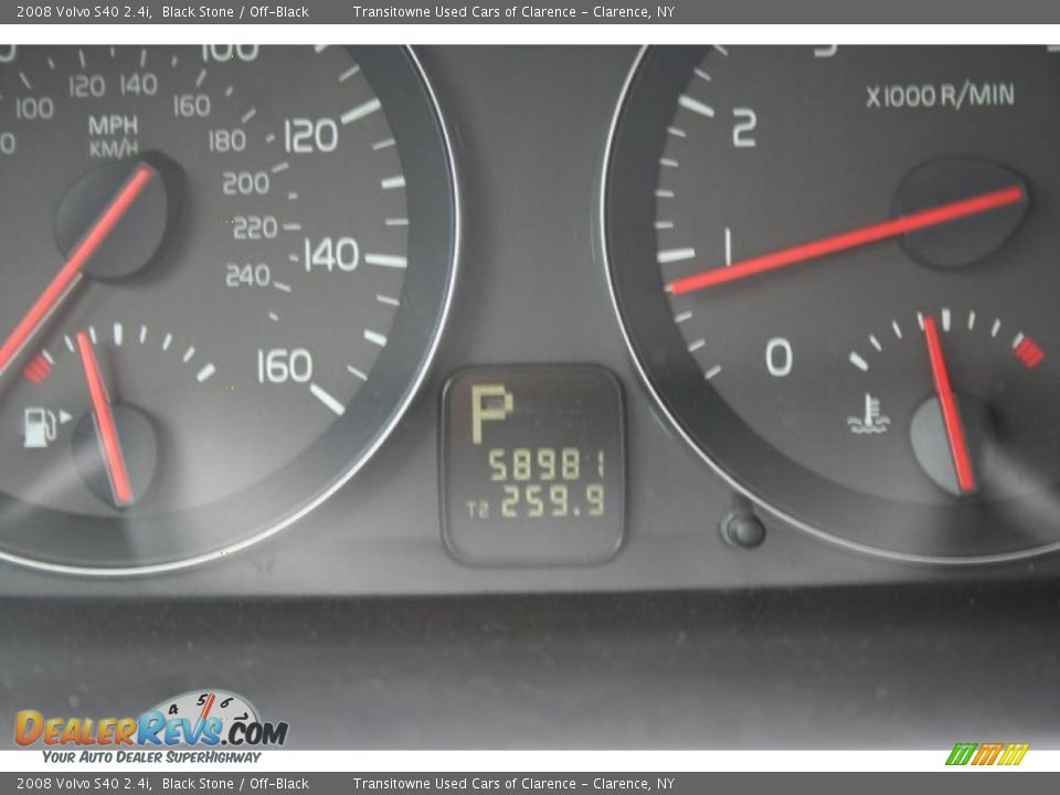 2008 Volvo S40 2.4i Black Stone / Off-Black Photo #3