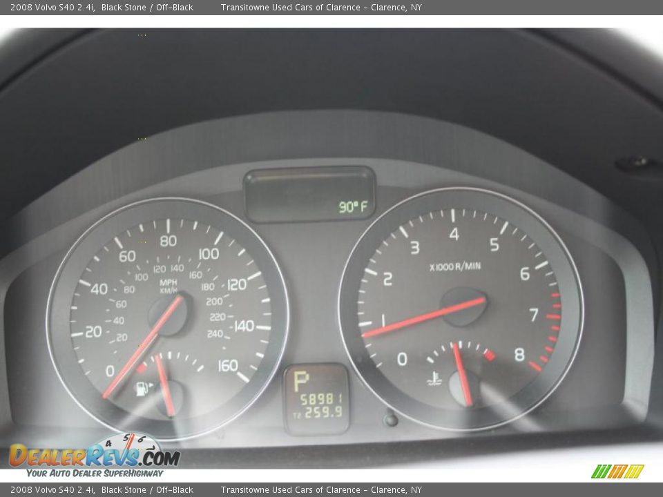 2008 Volvo S40 2.4i Black Stone / Off-Black Photo #25