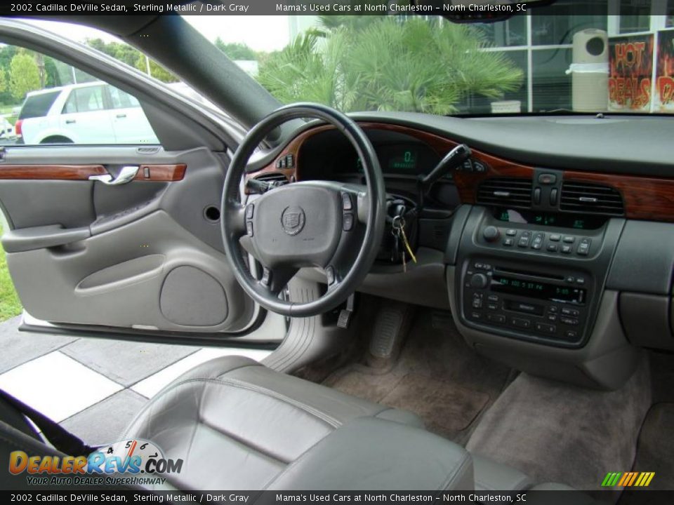 2002 Cadillac DeVille Sedan Sterling Metallic / Dark Gray Photo #19