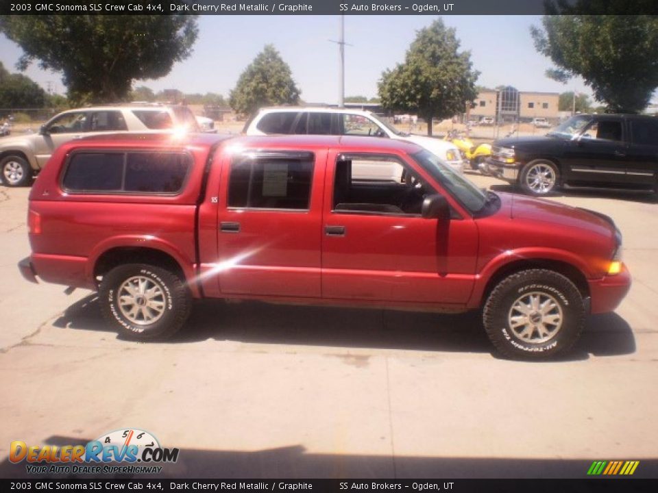 2003 GMC Sonoma SLS Crew Cab 4x4 Dark Cherry Red Metallic / Graphite Photo #4