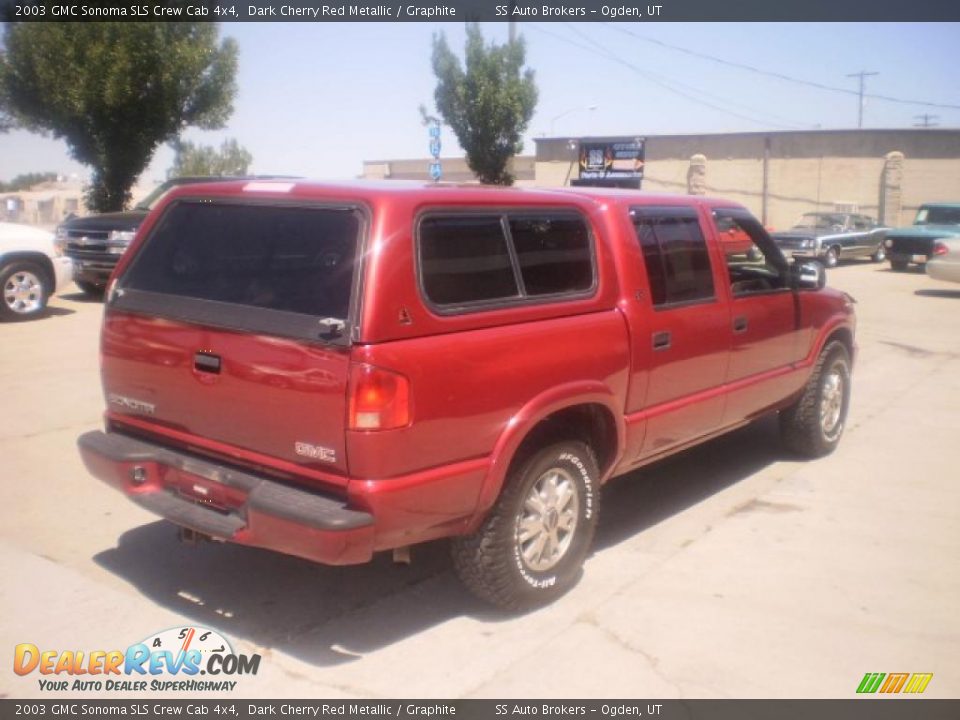 2003 GMC Sonoma SLS Crew Cab 4x4 Dark Cherry Red Metallic / Graphite Photo #5