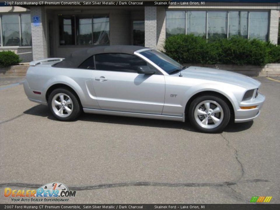 2007 Ford Mustang GT Premium Convertible Satin Silver Metallic / Dark Charcoal Photo #1