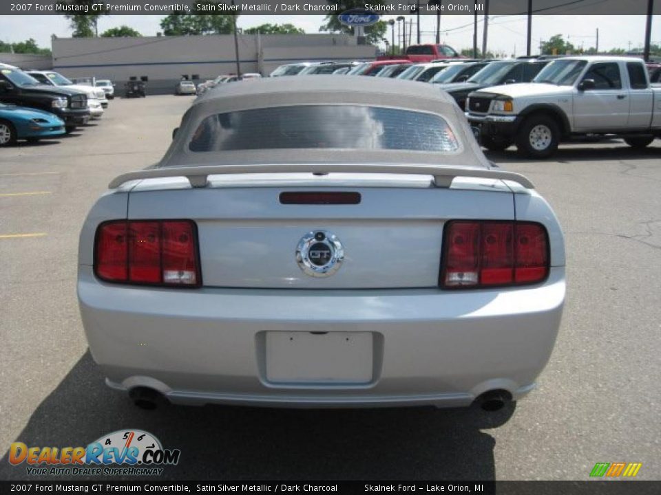 2007 Ford Mustang GT Premium Convertible Satin Silver Metallic / Dark Charcoal Photo #4