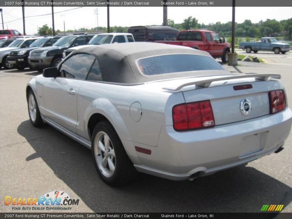 2007 Ford Mustang GT Premium Convertible Satin Silver Metallic / Dark Charcoal Photo #5