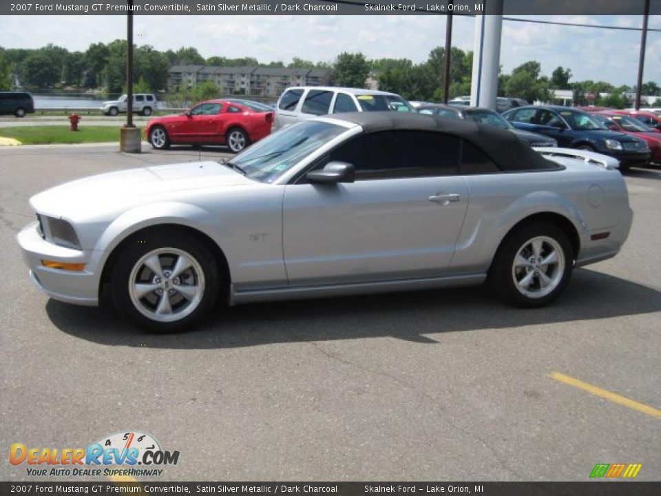 2007 Ford Mustang GT Premium Convertible Satin Silver Metallic / Dark Charcoal Photo #7
