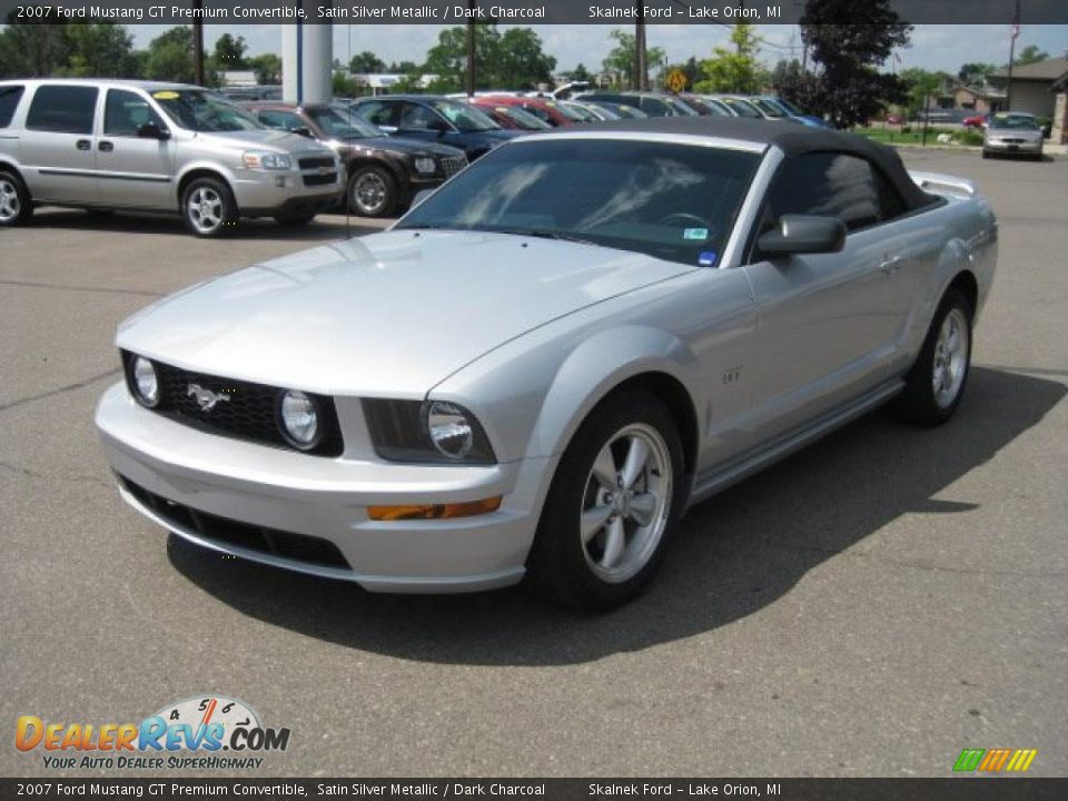 2007 Ford Mustang GT Premium Convertible Satin Silver Metallic / Dark Charcoal Photo #8