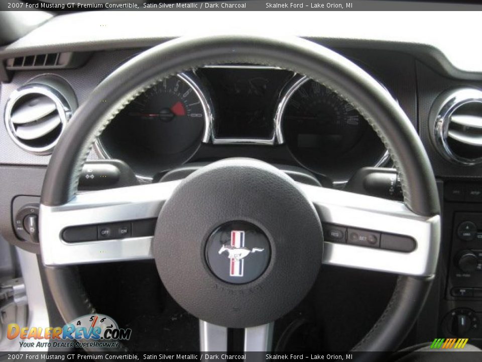 2007 Ford Mustang GT Premium Convertible Satin Silver Metallic / Dark Charcoal Photo #25