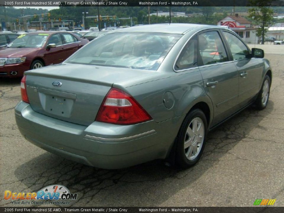 2005 Ford Five Hundred SE AWD Titanium Green Metallic / Shale Grey Photo #4