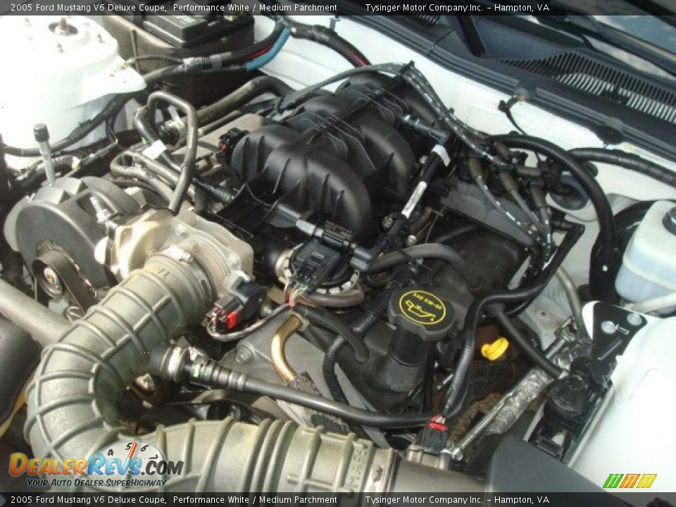 2005 Ford Mustang V6 Deluxe Coupe Performance White / Medium Parchment Photo #22