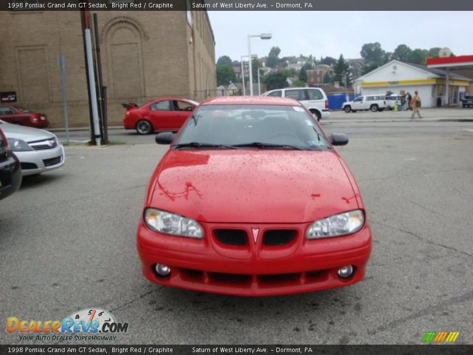 1998 Pontiac Grand Am GT Sedan Bright Red / Graphite Photo #6