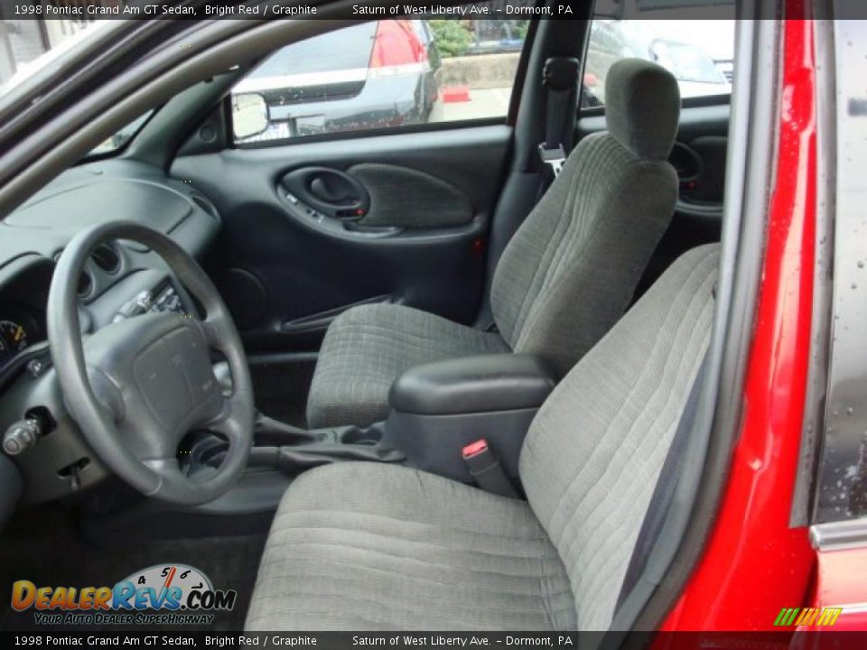 1998 Pontiac Grand Am GT Sedan Bright Red / Graphite Photo #8