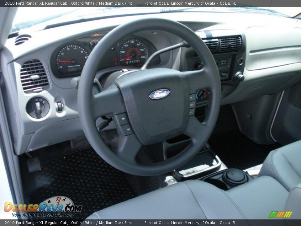 2010 Ford Ranger XL Regular Cab Oxford White / Medium Dark Flint Photo #6