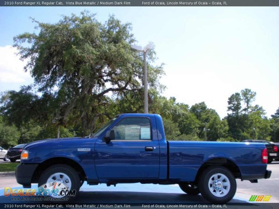 2010 Ford Ranger XL Regular Cab Vista Blue Metallic / Medium Dark Flint Photo #2
