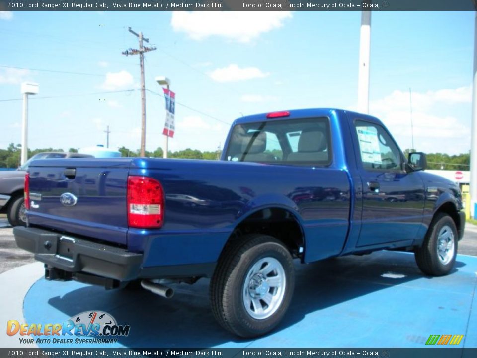 2010 Ford Ranger XL Regular Cab Vista Blue Metallic / Medium Dark Flint Photo #3