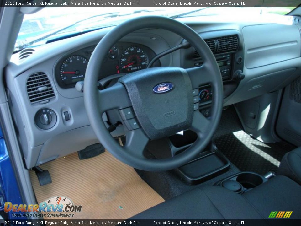 2010 Ford Ranger XL Regular Cab Vista Blue Metallic / Medium Dark Flint Photo #6