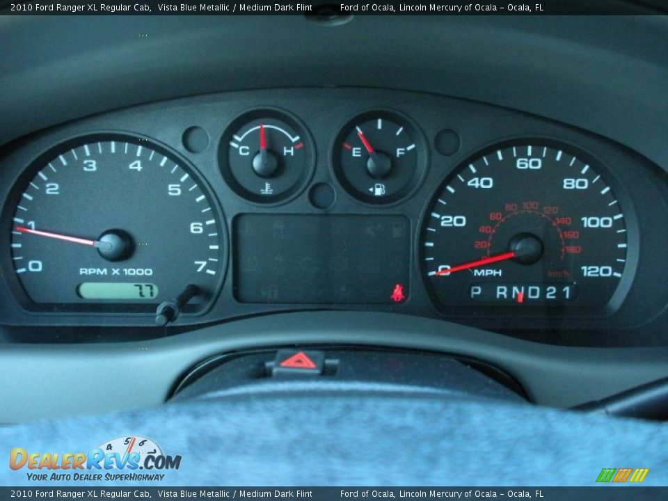 2010 Ford Ranger XL Regular Cab Vista Blue Metallic / Medium Dark Flint Photo #7