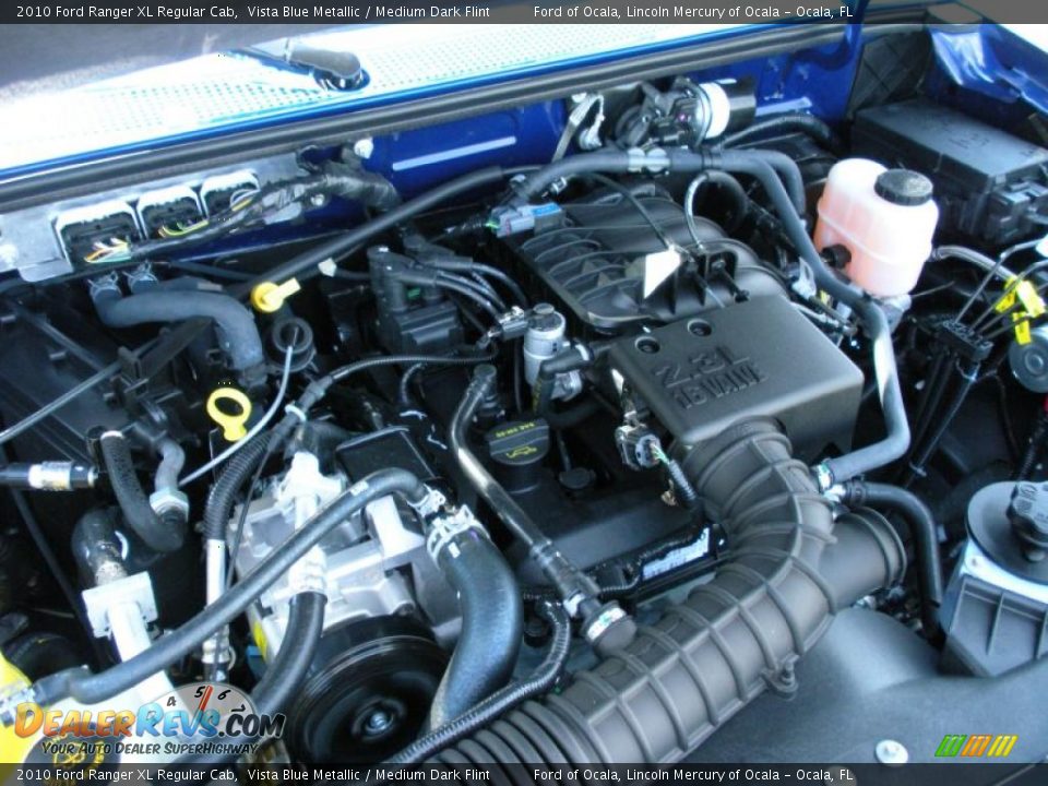 2010 Ford Ranger XL Regular Cab Vista Blue Metallic / Medium Dark Flint Photo #10