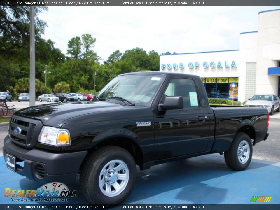 2010 Ford Ranger XL Regular Cab Black / Medium Dark Flint Photo #1