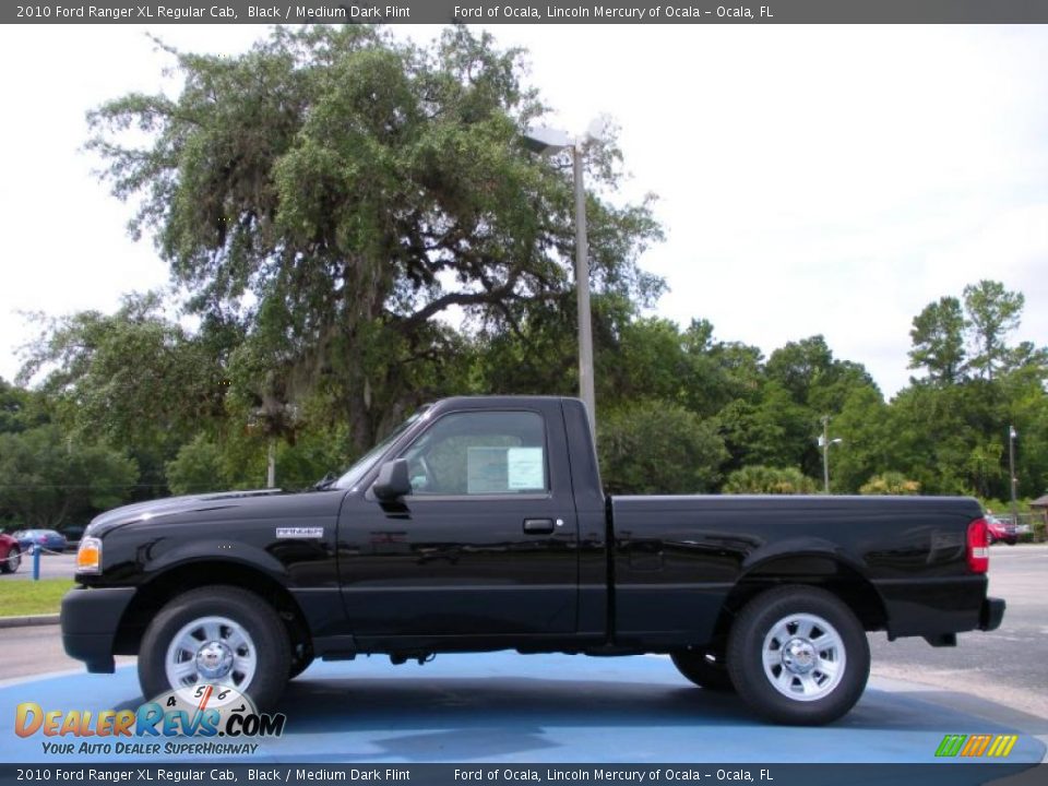 2010 Ford Ranger XL Regular Cab Black / Medium Dark Flint Photo #2