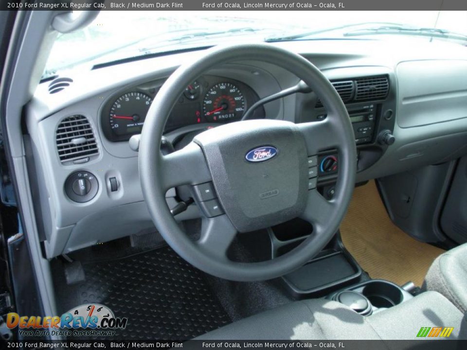 2010 Ford Ranger XL Regular Cab Black / Medium Dark Flint Photo #6