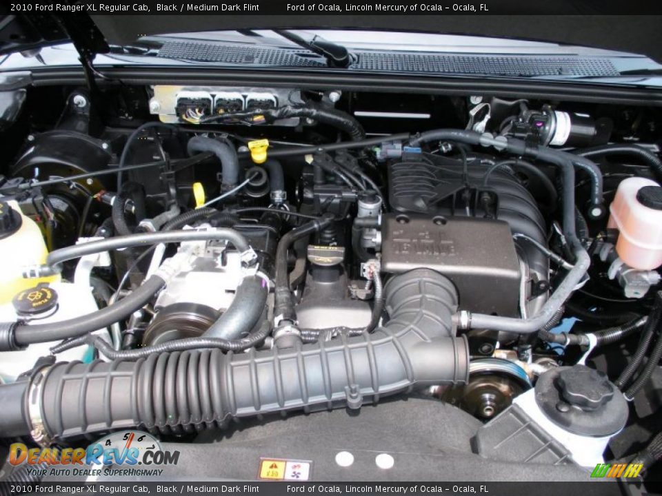 2010 Ford Ranger XL Regular Cab Black / Medium Dark Flint Photo #10