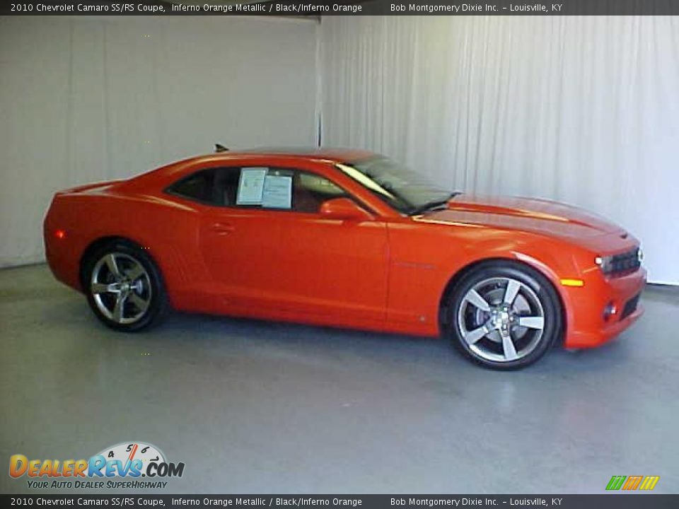 2010 Chevrolet Camaro SS/RS Coupe Inferno Orange Metallic / Black/Inferno Orange Photo #3