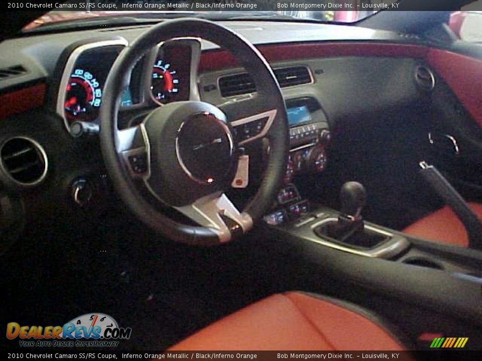 2010 Chevrolet Camaro SS/RS Coupe Inferno Orange Metallic / Black/Inferno Orange Photo #15