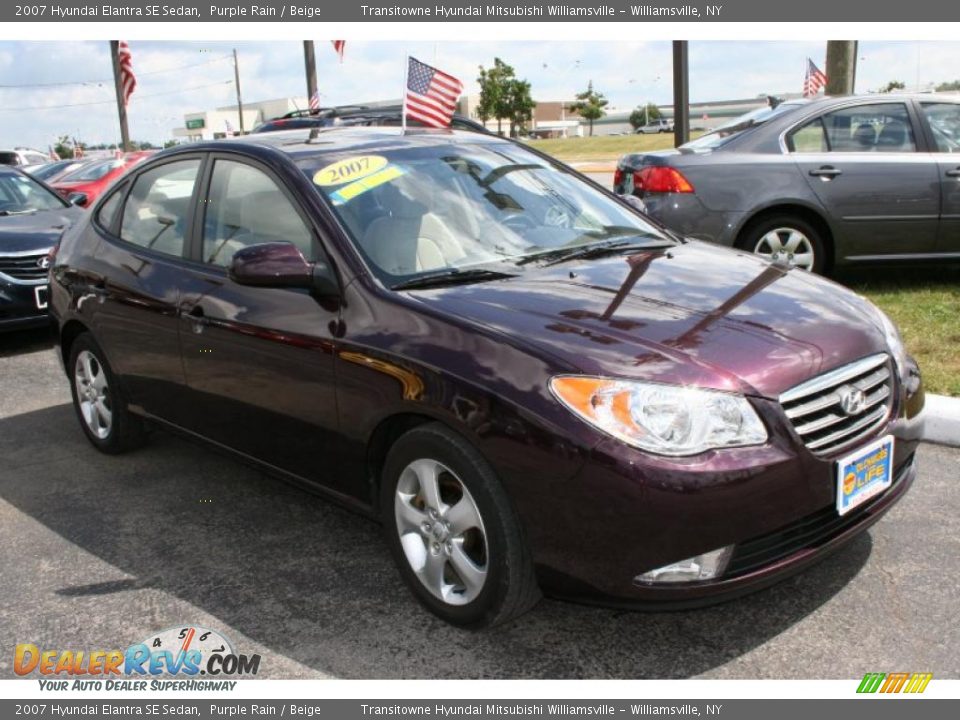2007 Hyundai Elantra SE Sedan Purple Rain / Beige Photo #1