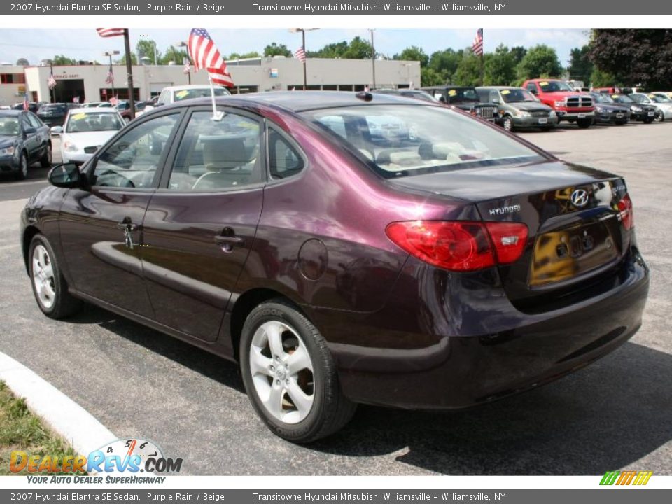 2007 Hyundai Elantra SE Sedan Purple Rain / Beige Photo #2