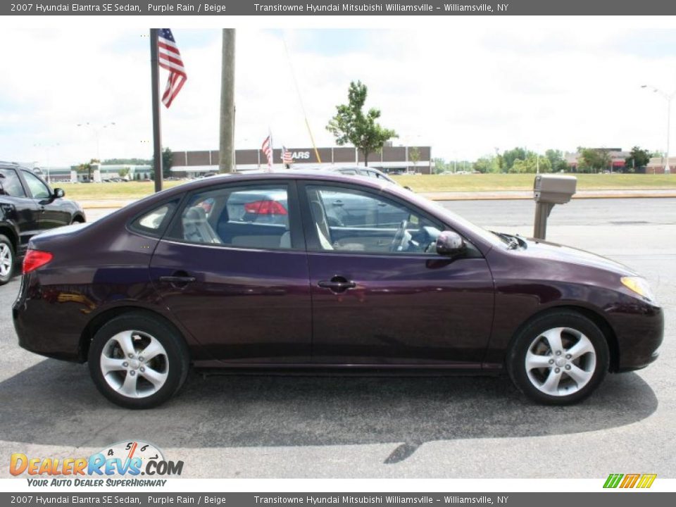 2007 Hyundai Elantra SE Sedan Purple Rain / Beige Photo #4
