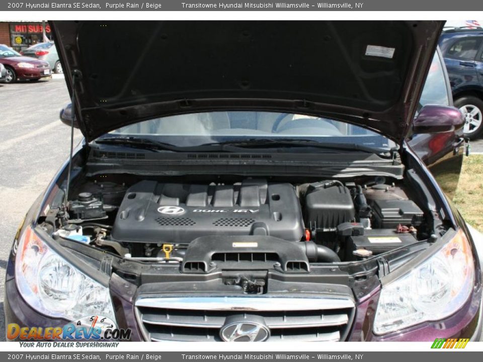 2007 Hyundai Elantra SE Sedan Purple Rain / Beige Photo #6