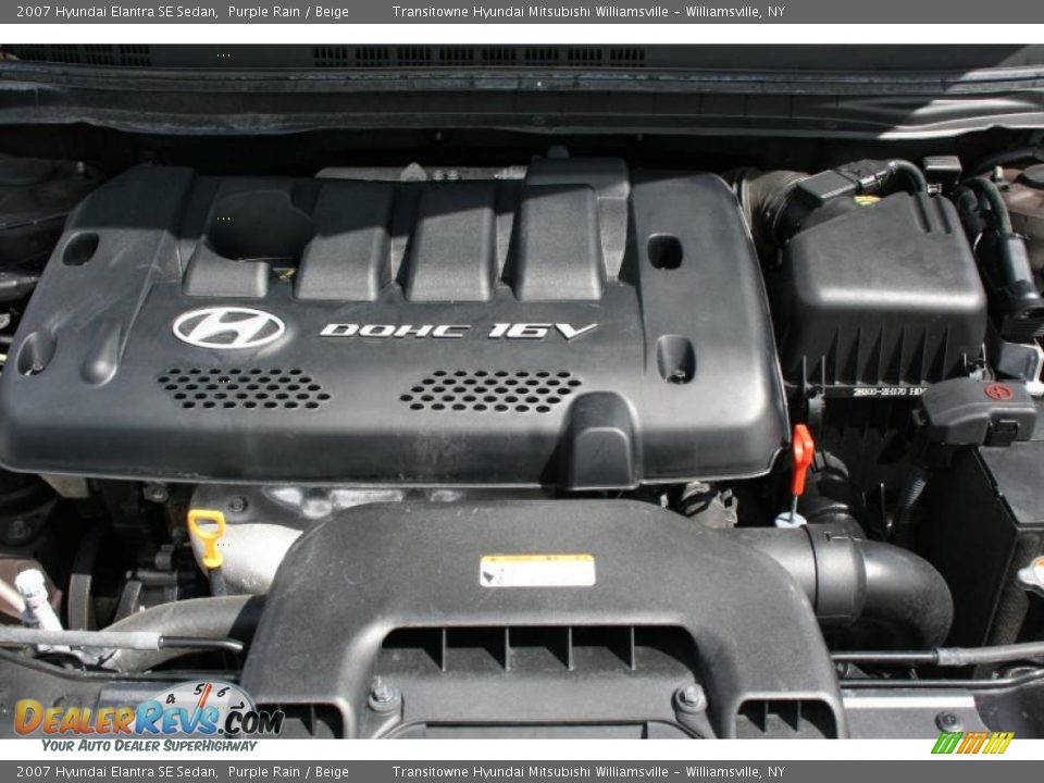 2007 Hyundai Elantra SE Sedan Purple Rain / Beige Photo #7