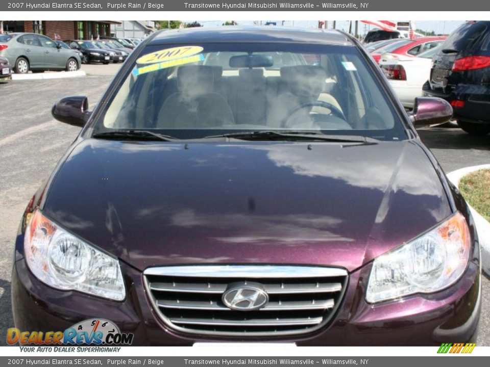 2007 Hyundai Elantra SE Sedan Purple Rain / Beige Photo #8
