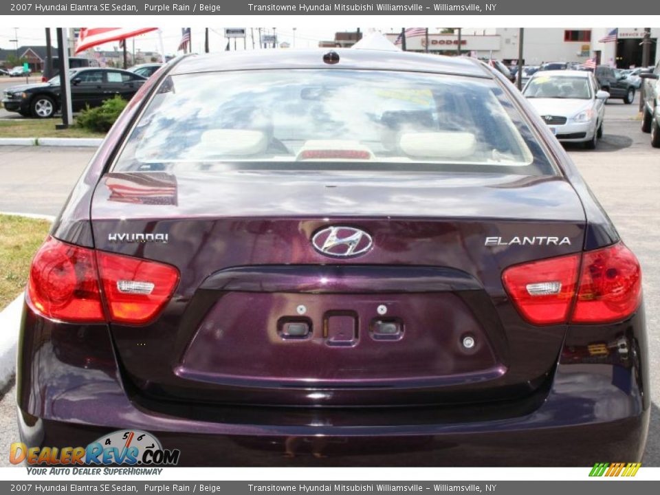 2007 Hyundai Elantra SE Sedan Purple Rain / Beige Photo #11