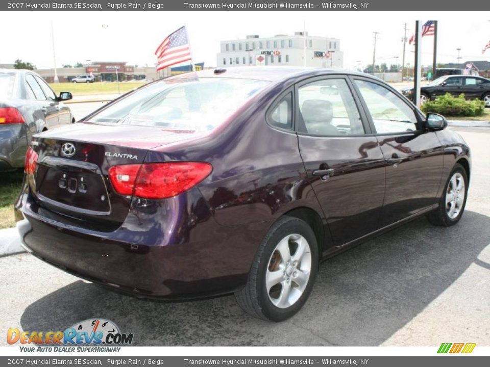 2007 Hyundai Elantra SE Sedan Purple Rain / Beige Photo #12