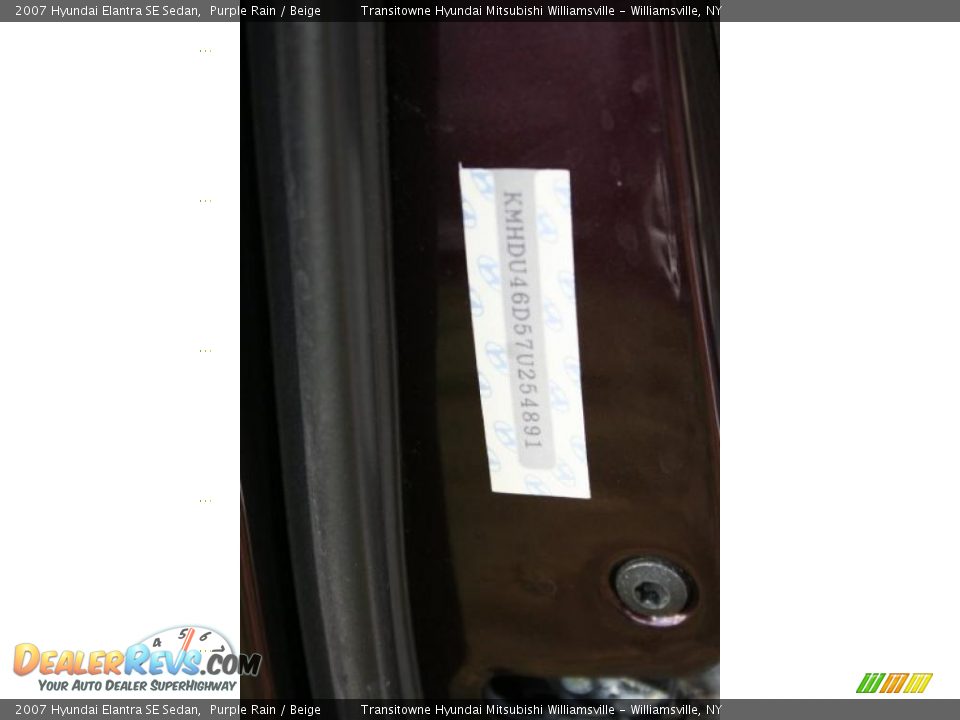 2007 Hyundai Elantra SE Sedan Purple Rain / Beige Photo #15