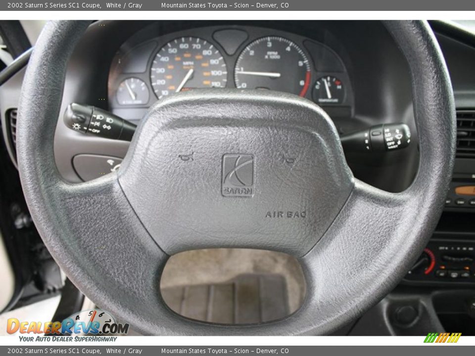 2002 Saturn S Series SC1 Coupe White / Gray Photo #15
