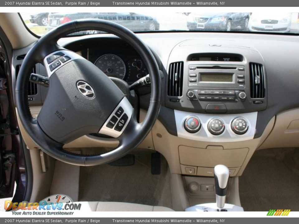 2007 Hyundai Elantra SE Sedan Purple Rain / Beige Photo #22