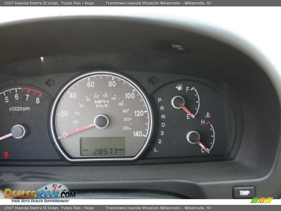 2007 Hyundai Elantra SE Sedan Purple Rain / Beige Photo #26