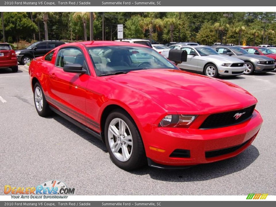 2010 Ford Mustang V6 Coupe Torch Red / Saddle Photo #1