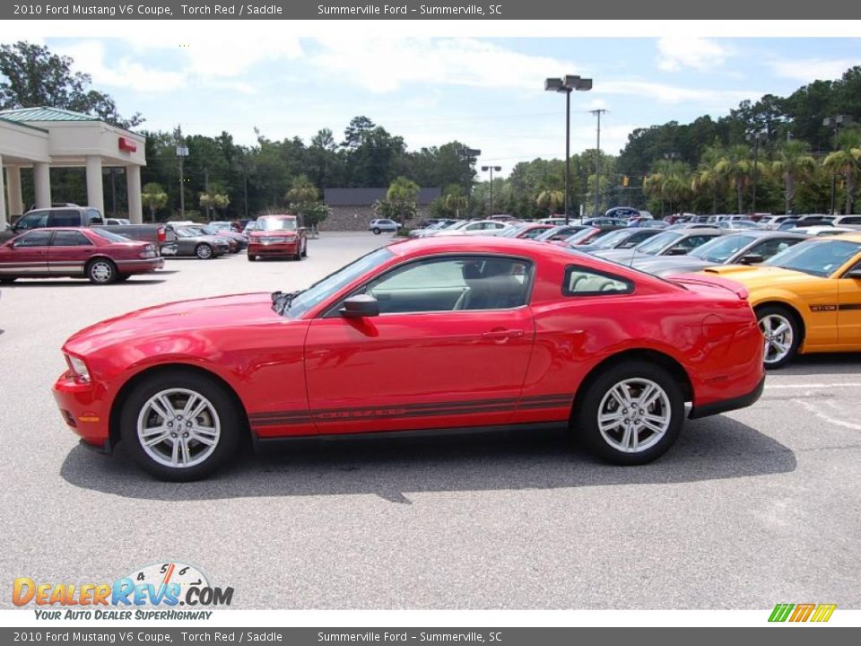 2010 Ford Mustang V6 Coupe Torch Red / Saddle Photo #2