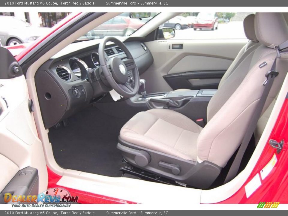 2010 Ford Mustang V6 Coupe Torch Red / Saddle Photo #4