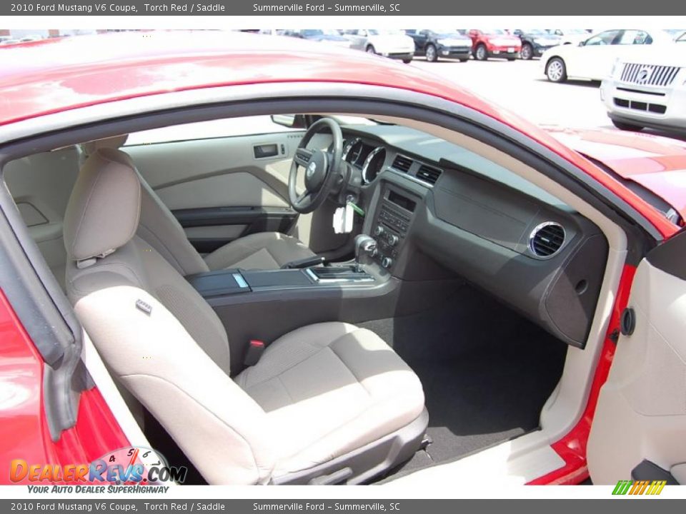 2010 Ford Mustang V6 Coupe Torch Red / Saddle Photo #9