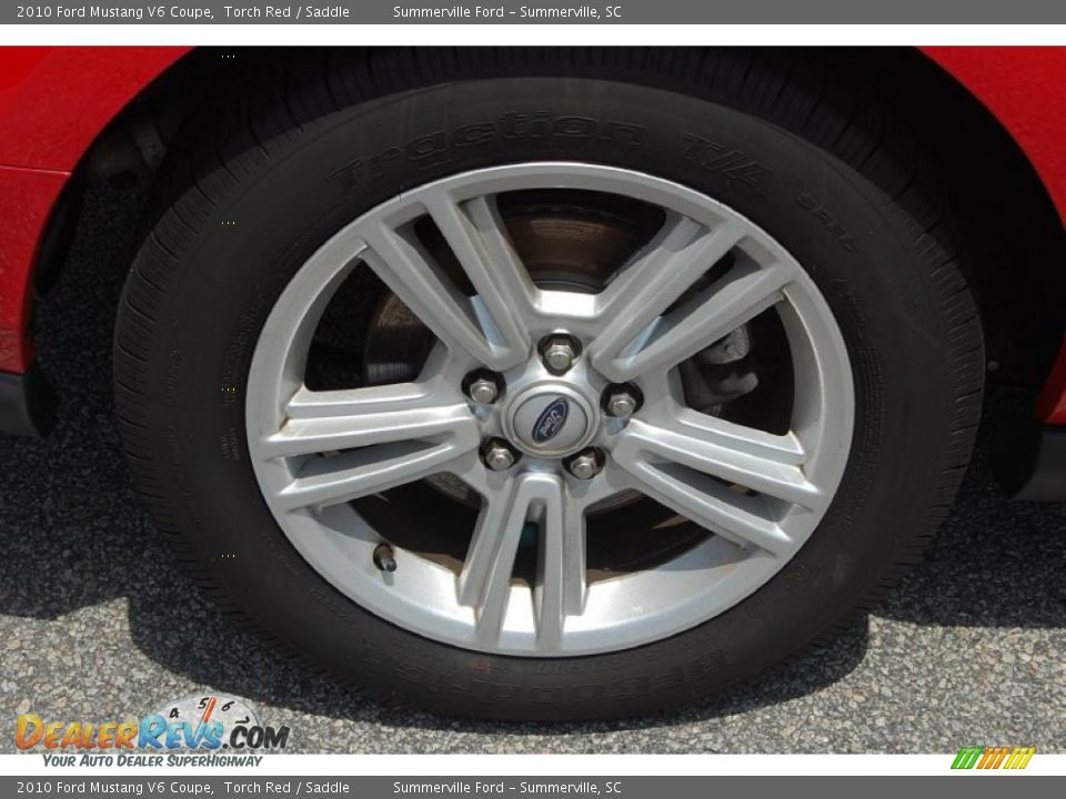 2010 Ford Mustang V6 Coupe Torch Red / Saddle Photo #12