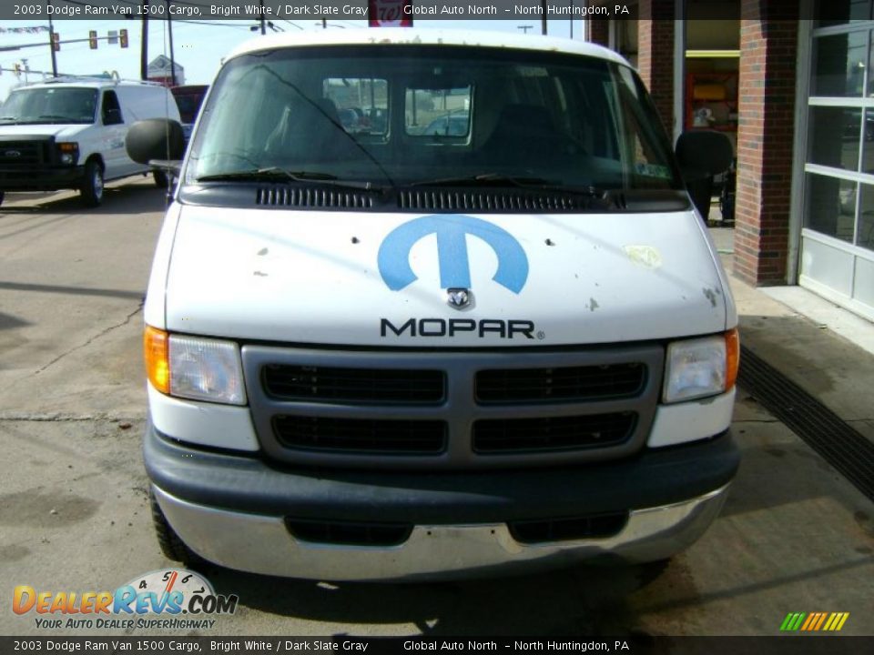 2003 Dodge Ram Van 1500 Cargo Bright White / Dark Slate Gray Photo #3