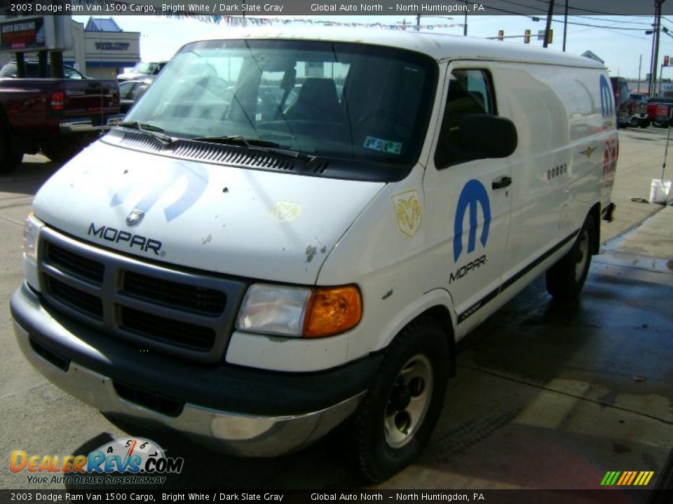 2003 Dodge Ram Van 1500 Cargo Bright White / Dark Slate Gray Photo #4