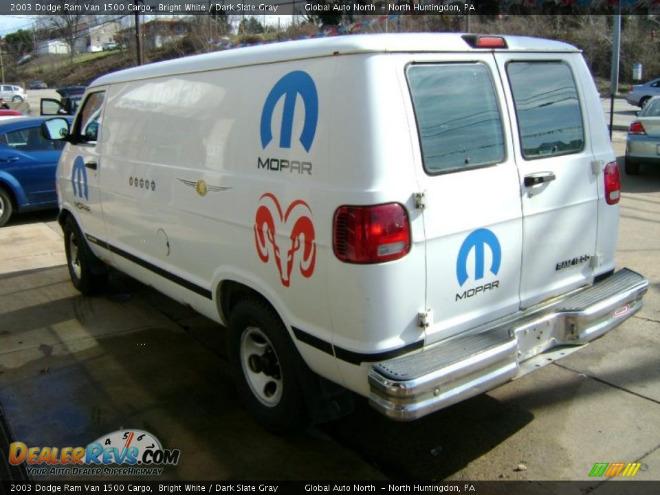 2003 Dodge Ram Van 1500 Cargo Bright White / Dark Slate Gray Photo #5