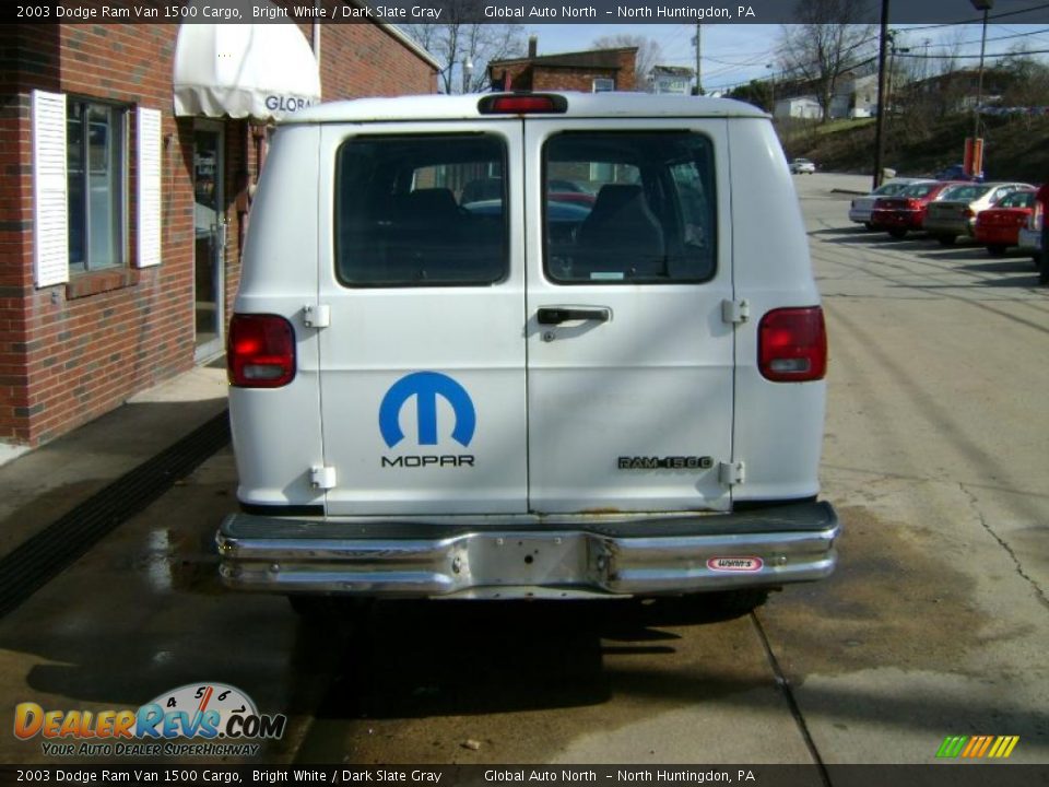 2003 Dodge Ram Van 1500 Cargo Bright White / Dark Slate Gray Photo #6