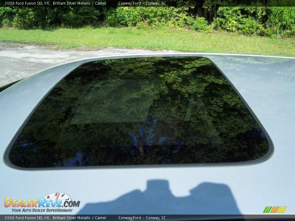 2009 Ford Fusion SEL V6 Brilliant Silver Metallic / Camel Photo #11